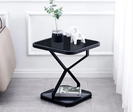 Round/Square Small Side Table with Iron Legs - Square