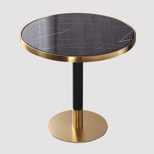 Luxurious Black & Gold Coffee Round Table With Paint Finish