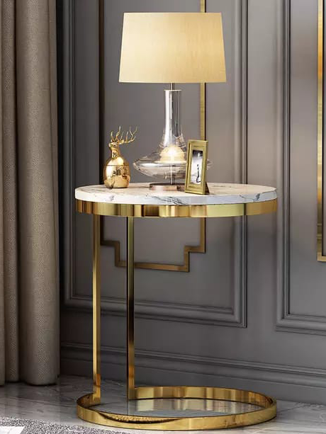 Modren Design Round Metal Coffee /Sofa side table with Gold Painted