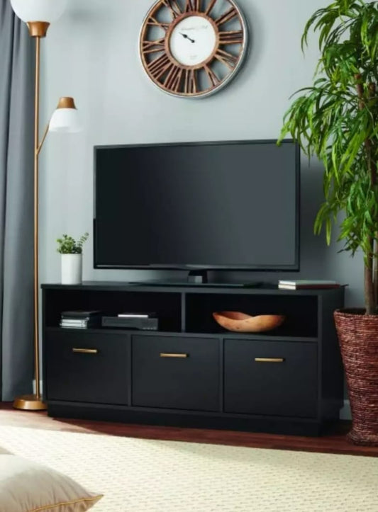 Mainstays 3-Door TV Stand Console for TVs up to 50", Blackwood