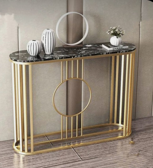 Modern  Slim Console Table Metal Legs